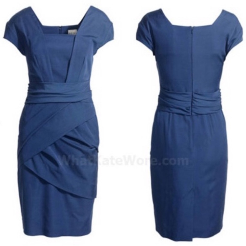 Reiss Blue Shaloh Dress Size 6 - Picture 4 of 14